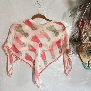 RARE 1960s Vera Neumann Equestrian Scarf